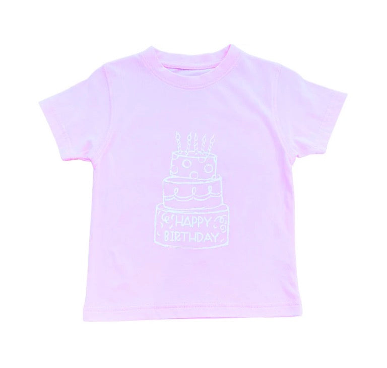 Light Pink Birthday Cake T- Shirt
