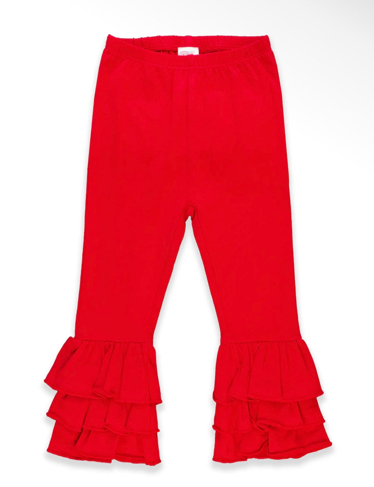Girl's Red Ruffle Flare Pants