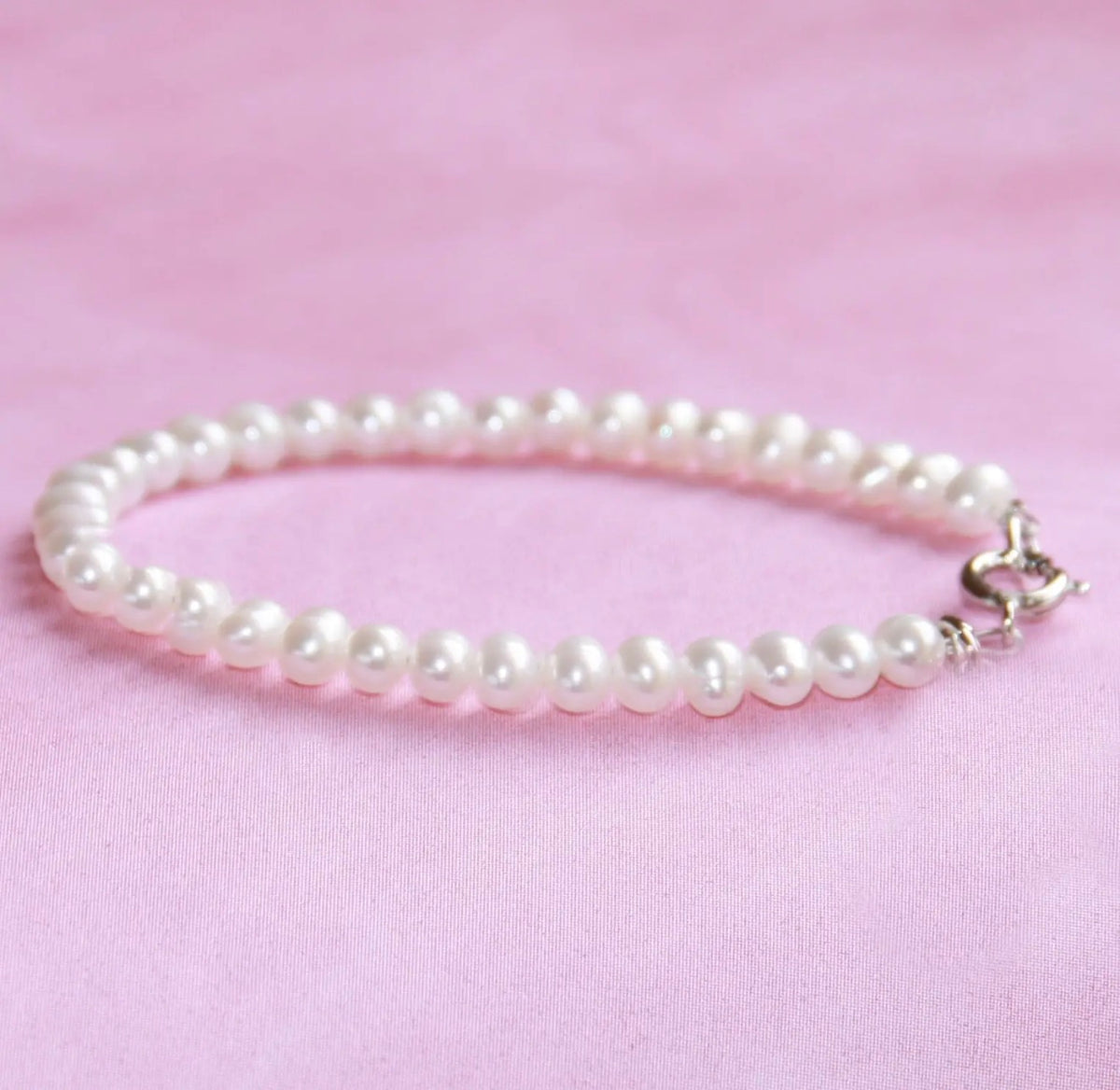 Classic Pearls Sterling Clasp 6" Bracelet STG-128
