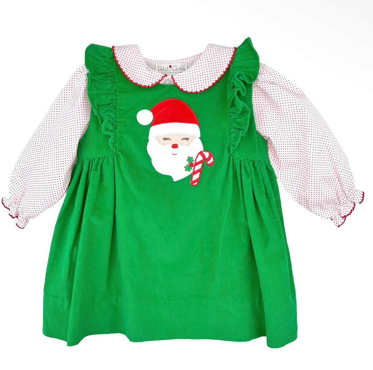 Santa Applique Corduroy Jumper Set