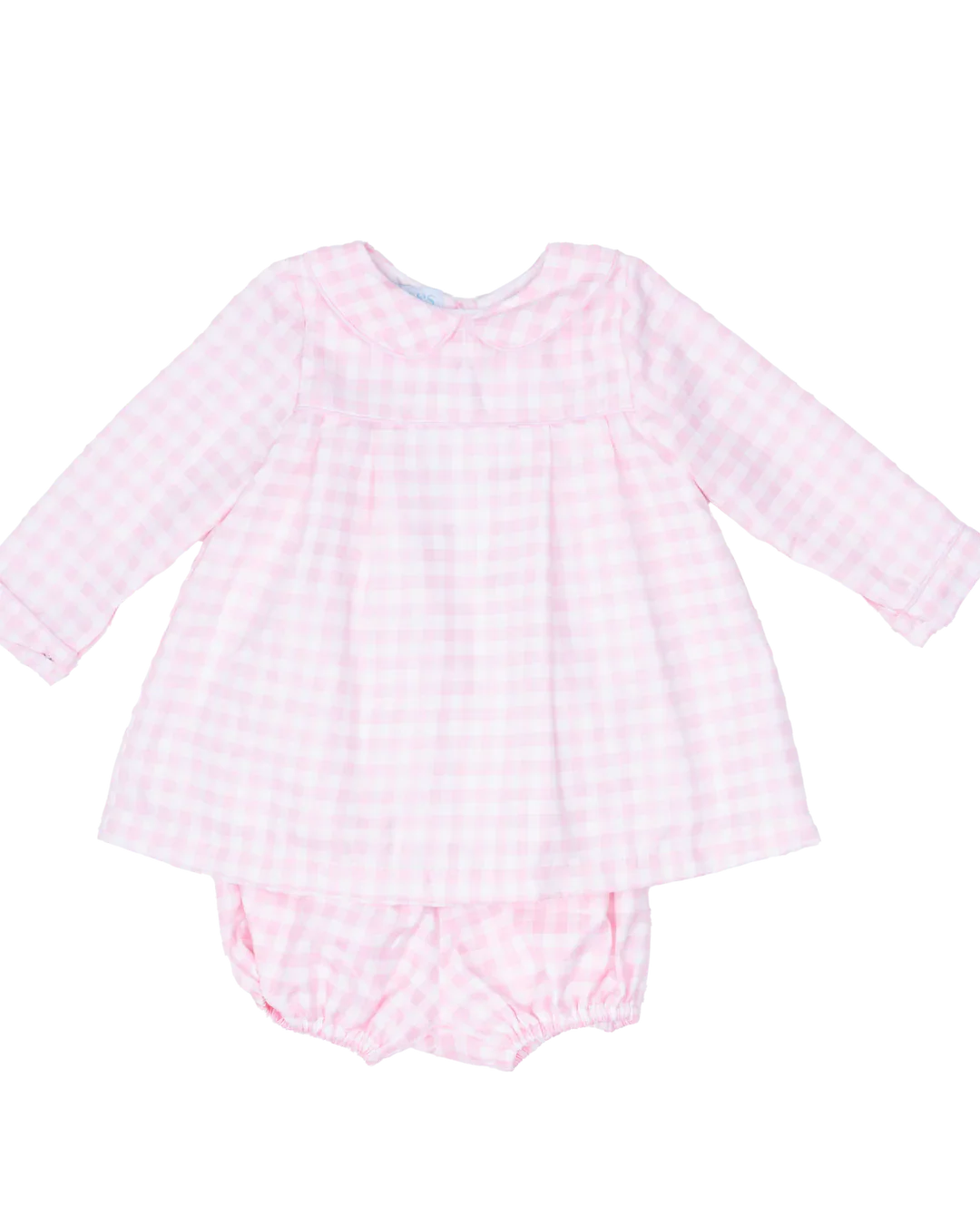 Pink Windowpane Diaper Set