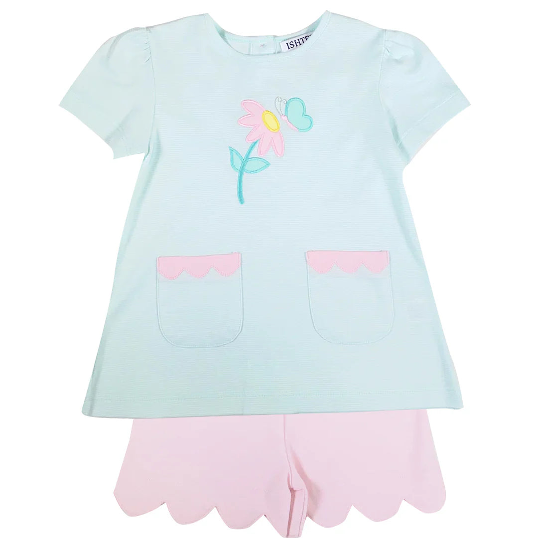 Butterfly Girl’s Short Set
