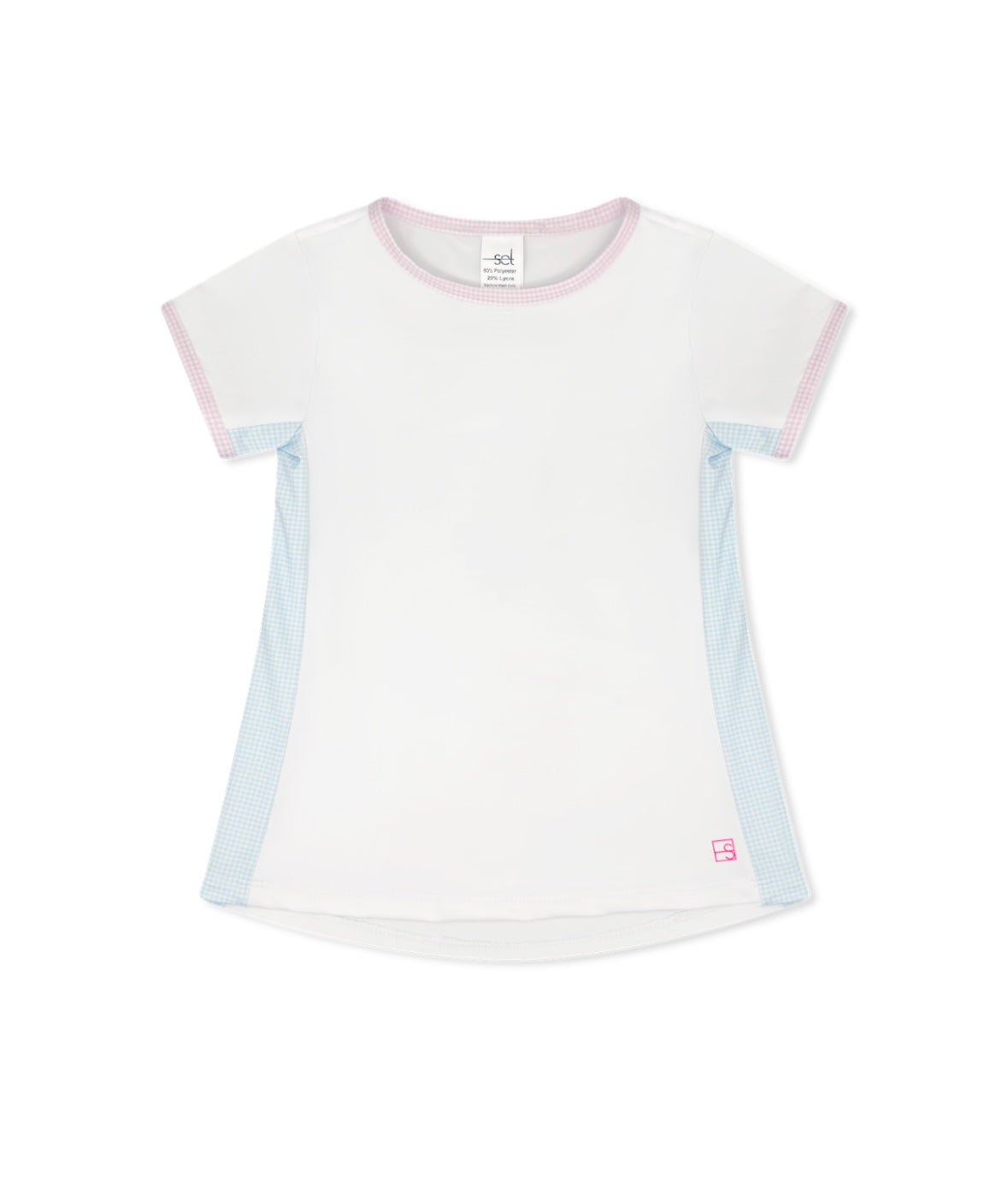 Blair Top - White with Blue Minigingham