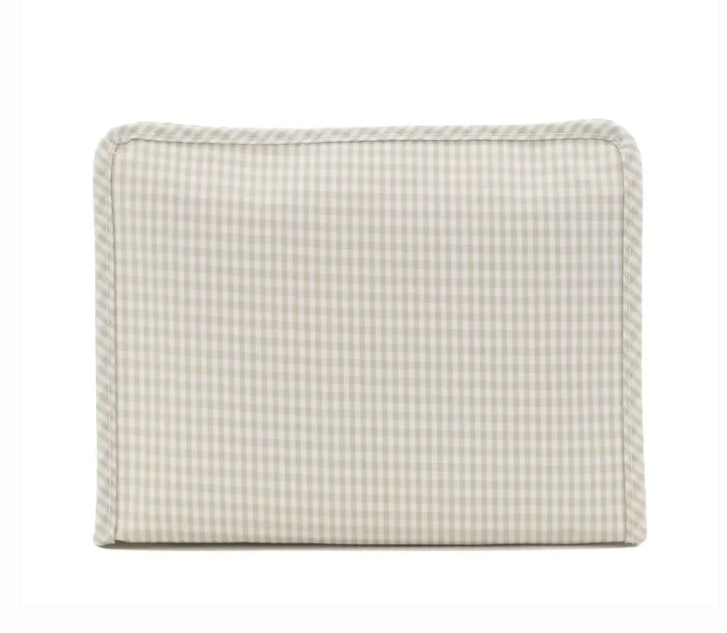 ROADIE SMALL Zip Pouch - Gingham Pearl Grey