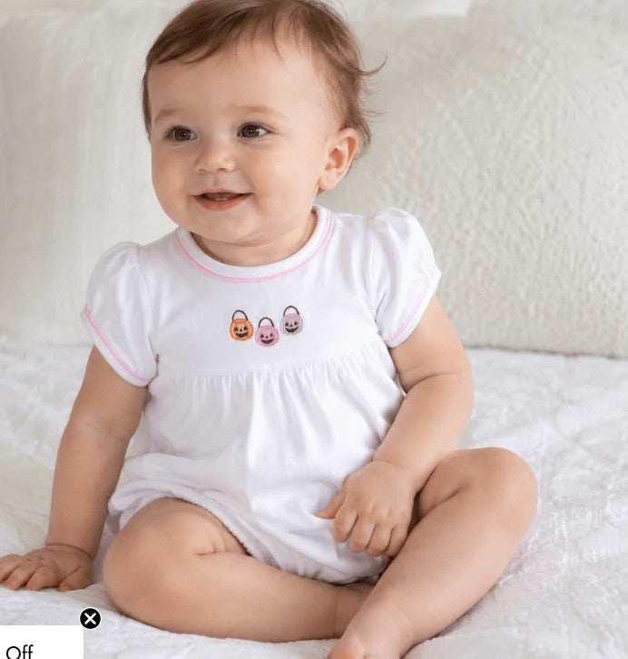 Pumpkin Party Short Sleeve Bubble - Pink
