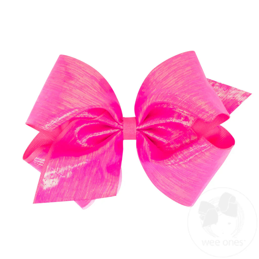 Med Sheer Bow | Hot Pink