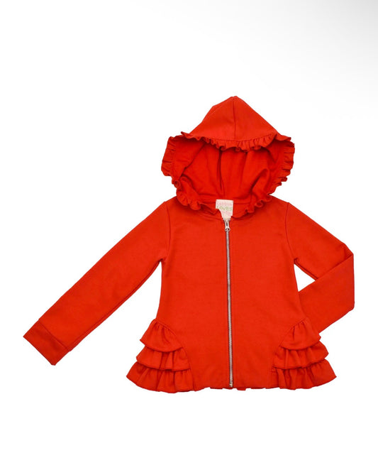 Ruffle Hoodie Jacket