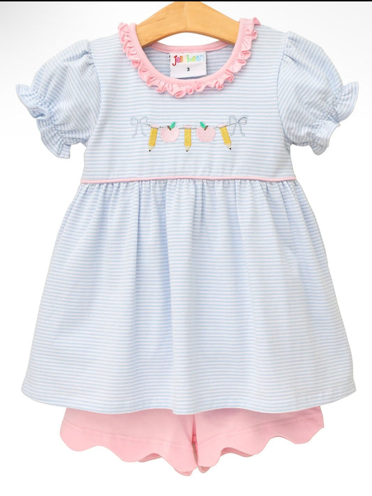 Pencil Garland Scallop Short Set
