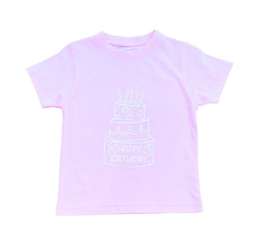 Light Pink Birthday Cake T- Shirt