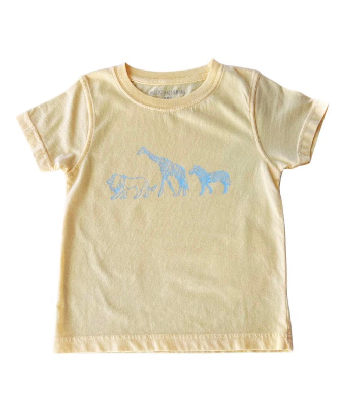 Yellow Zoo Animals T-shirt