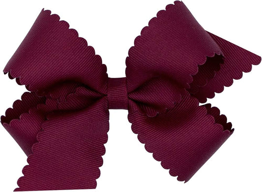 King Scalloped Hair Bow