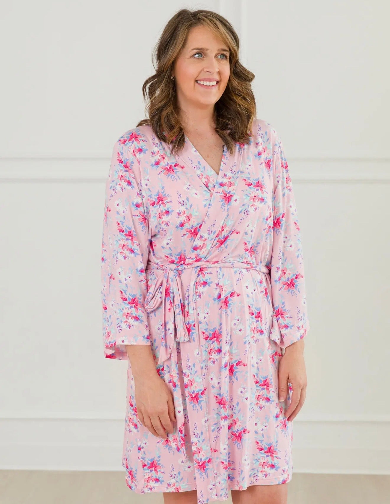 Pretty in Pink Floral Robe