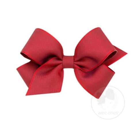 Medium red satin overlay bow