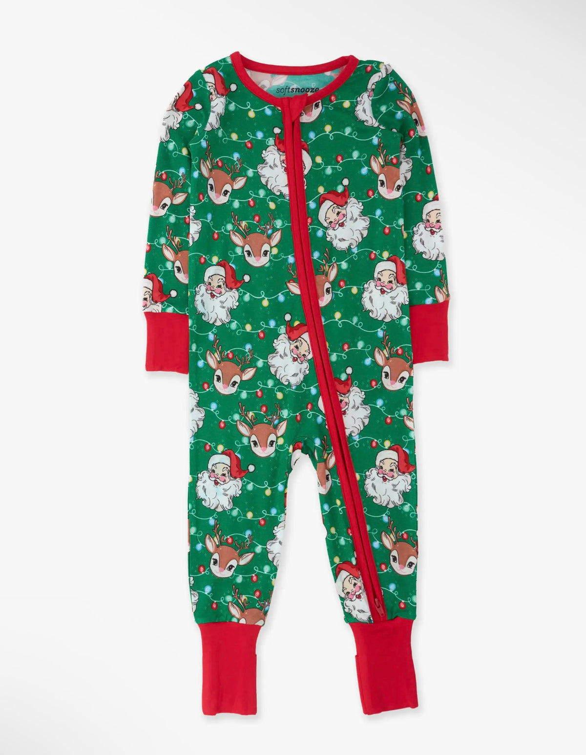 Up On the Housetop Convertible One Piece Bamboo Pajama