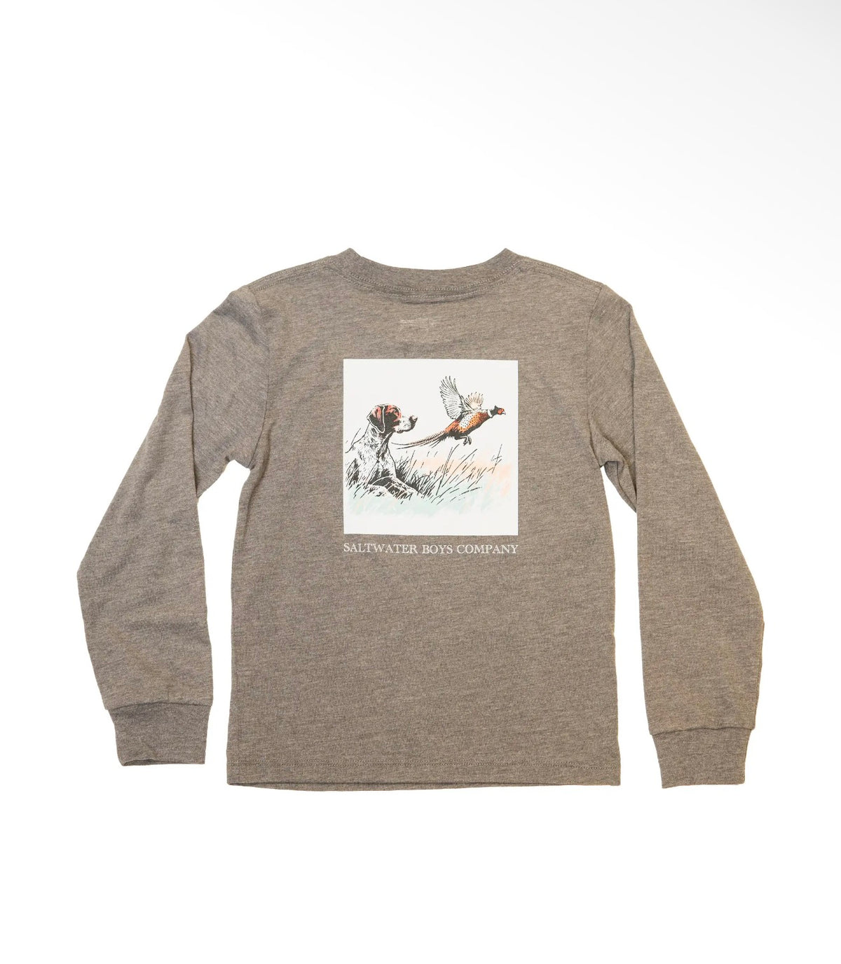 Hunt Scene Tee - LS Heather Brown