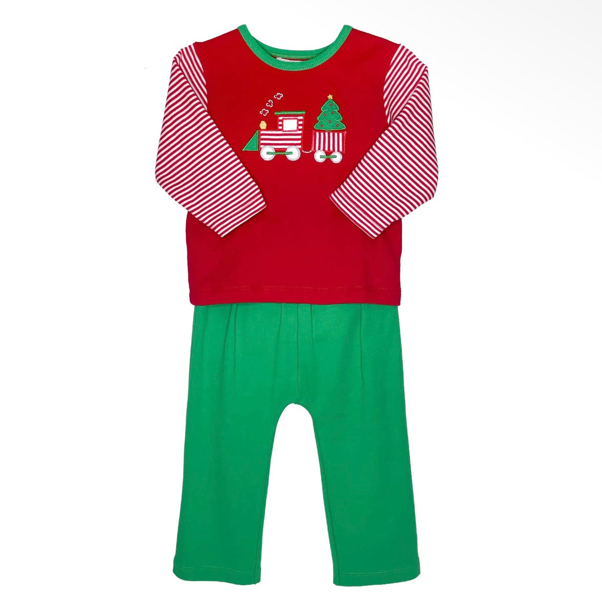 Christmas Tree Applique Top and Pants Set