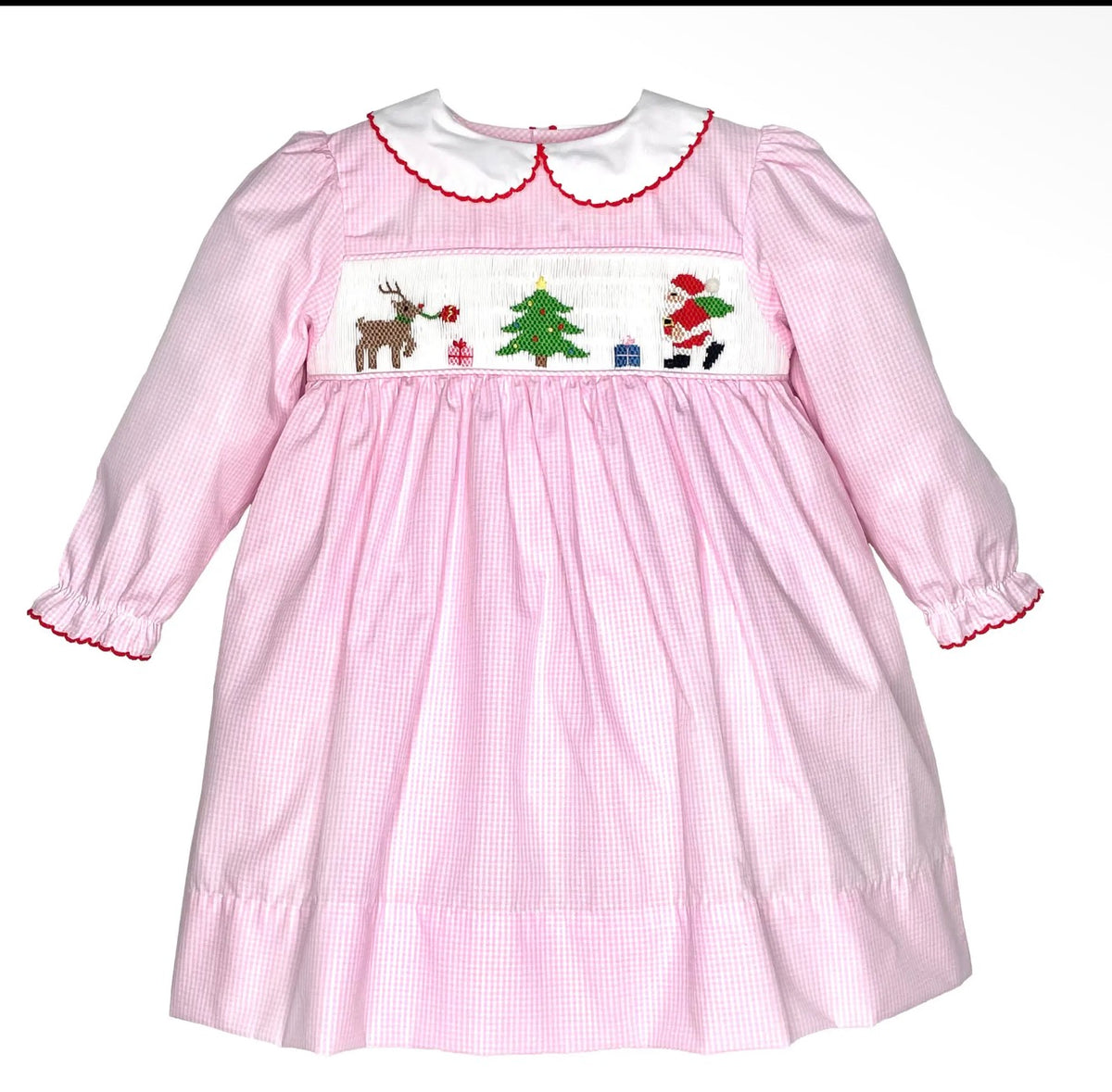 Hand Picture Smocked Christmas Dress