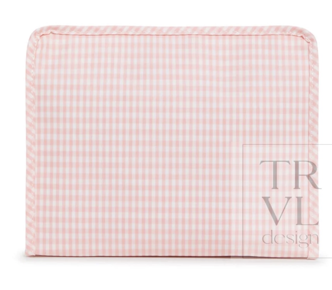 ROADIE LARGE zip pouch - GINGHAM TAFFY