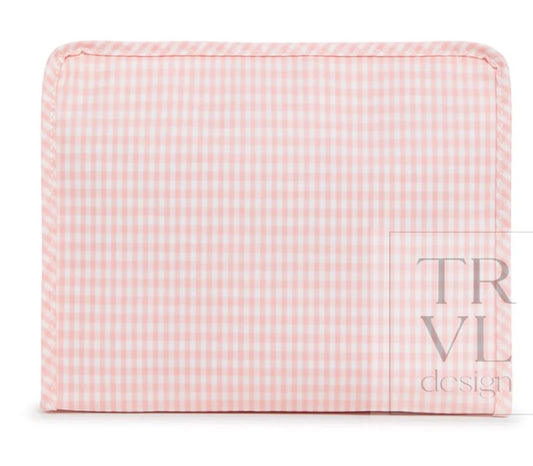 ROADIE LARGE zip pouch - GINGHAM TAFFY