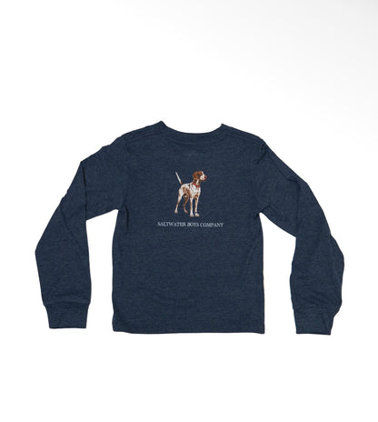 Pointer Tee - LS Heather Blue