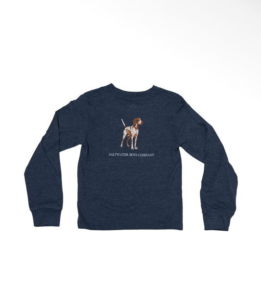 Pointer Tee - LS Heather Blue