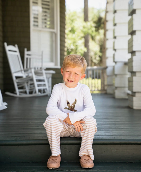2 piece Applique Boys Pant Set - Camo Duck