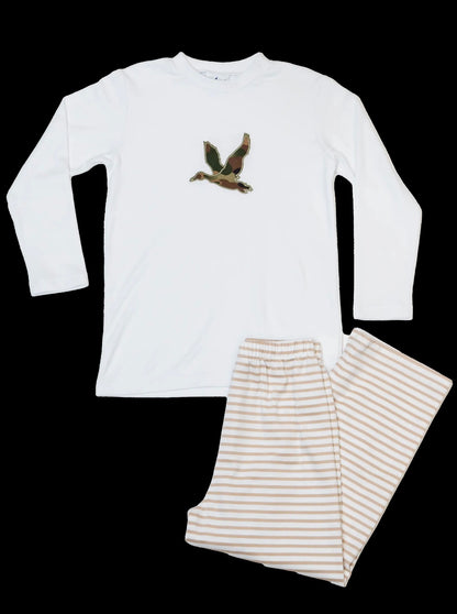 2 piece Applique Boys Pant Set - Camo Duck