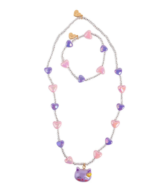 Lovely Kitty Necklace & Bracelet Set