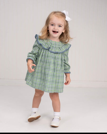 Layla Bluegrass Plaid Bloomer Set