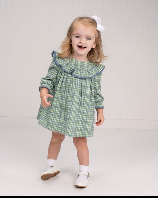 Layla Bluegrass Plaid Bloomer Set