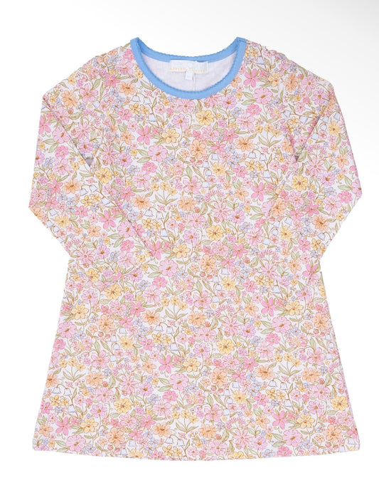 Mary Chase Watercolor Wildflower LS Dress