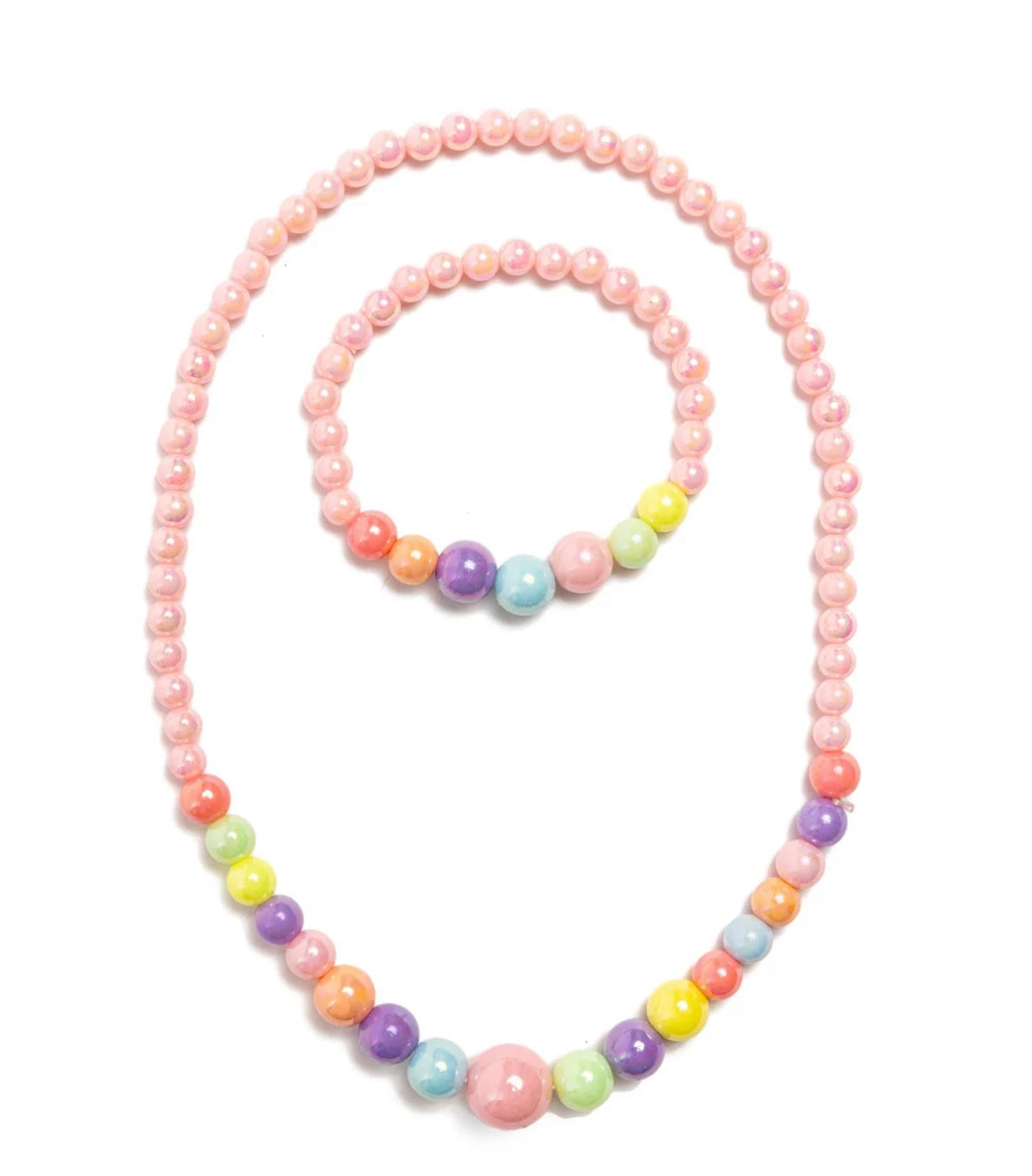 Pearly Pastel Necklace& Bracelet Set