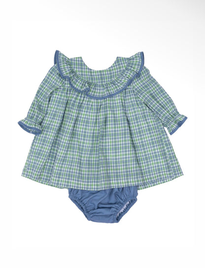 Layla Bluegrass Plaid Bloomer Set