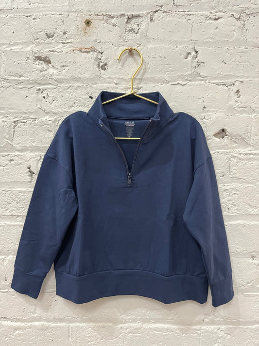 Navy 1/4 Zip Athleisure Set by Be Elizabeth
