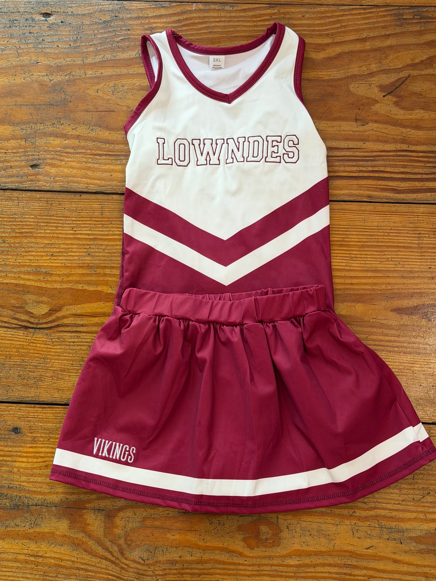 Maroon Active Cheer Set - Lowndes Vikings