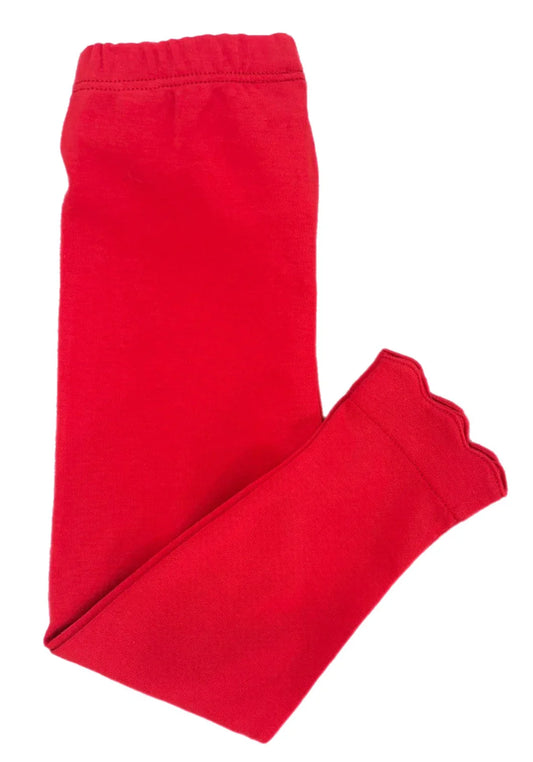 Basic Knit Leggings | Red