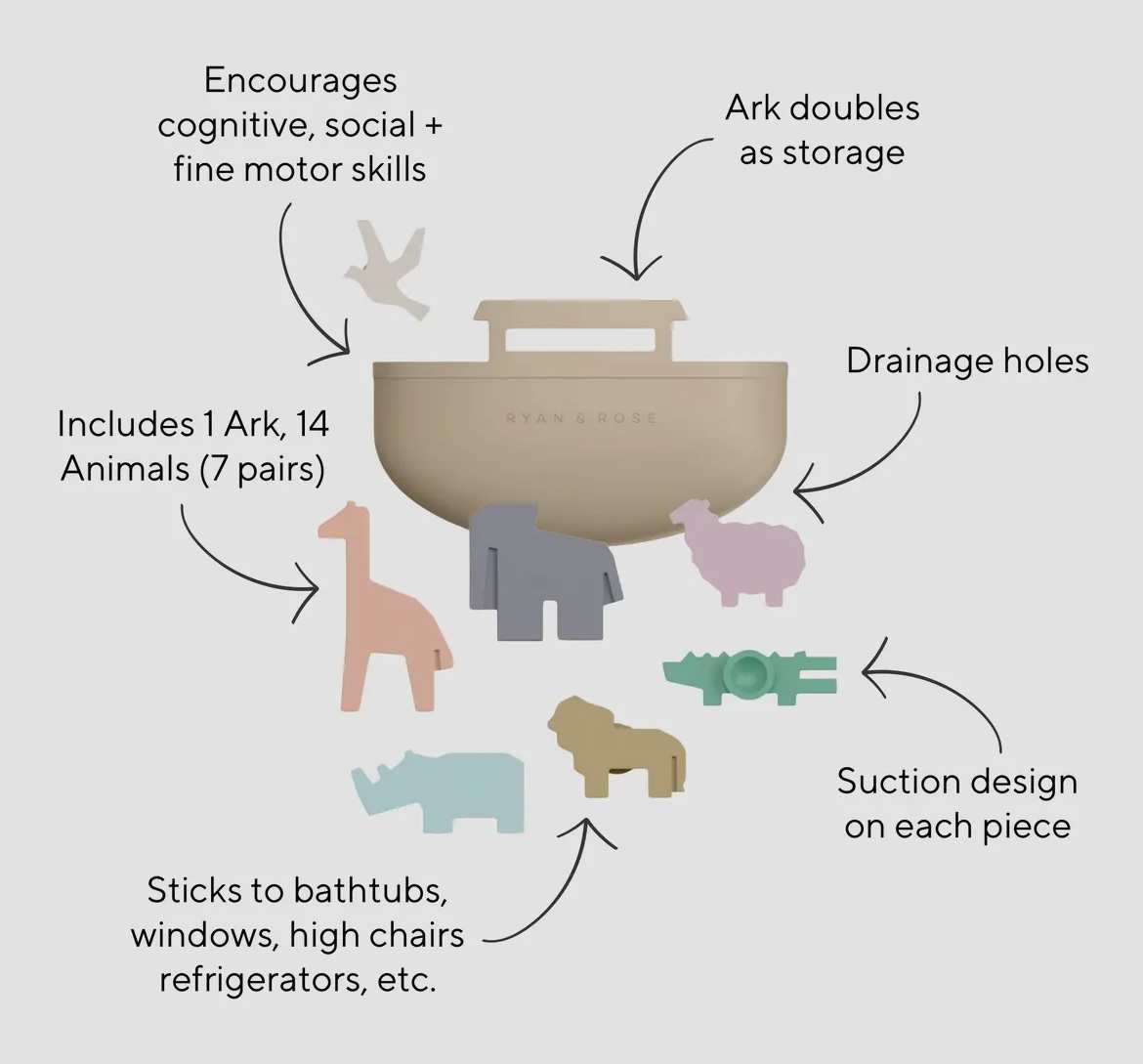 Noah’s Ark Suction Toy