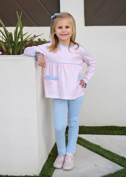 Pink and White Legging Set