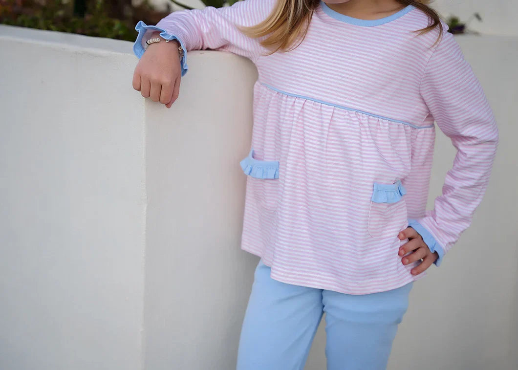 Pink and White Legging Set