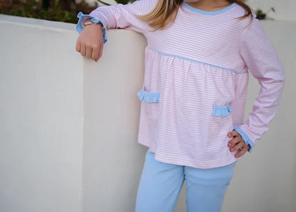 Pink and White Legging Set