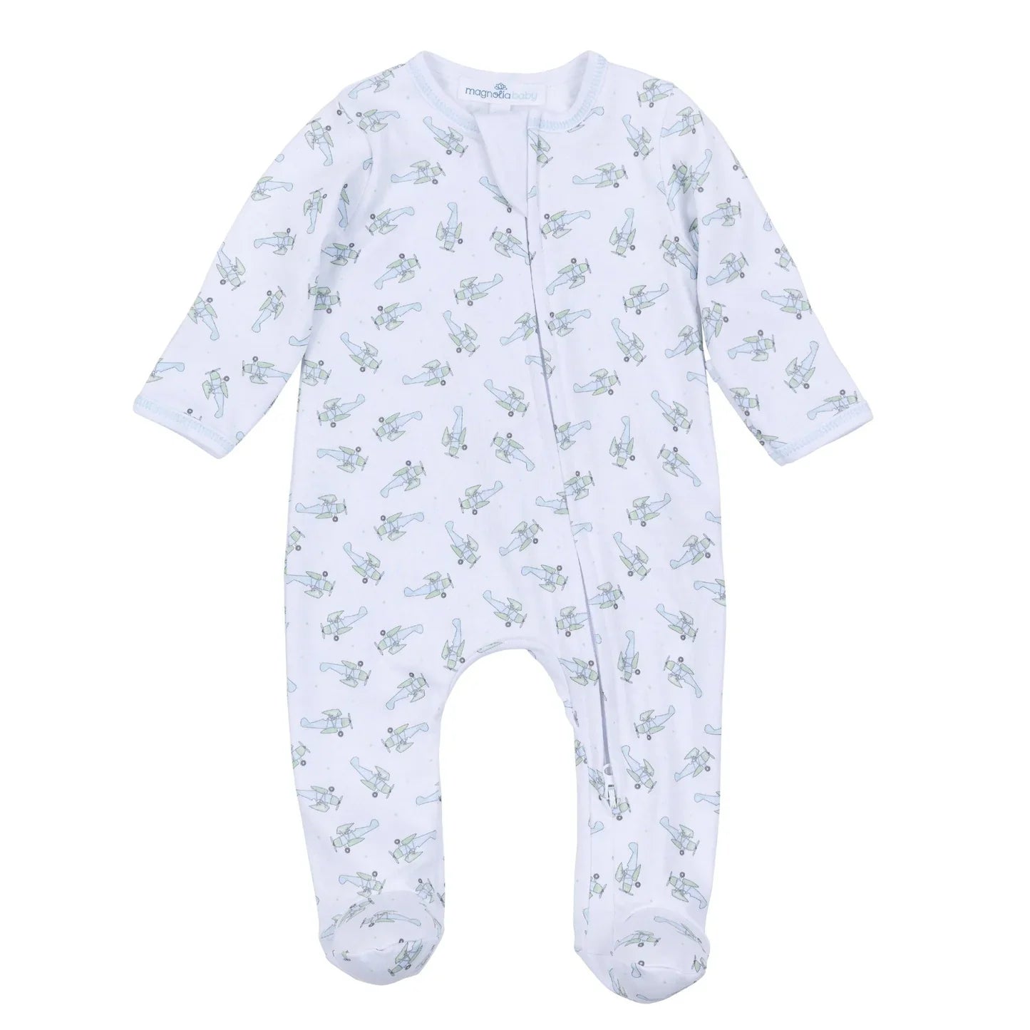 Take Flight Printed Zipper Footie