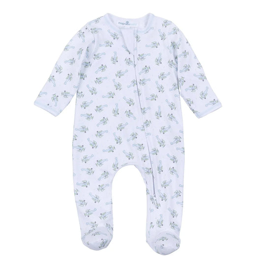 Take Flight Printed Zipper Footie