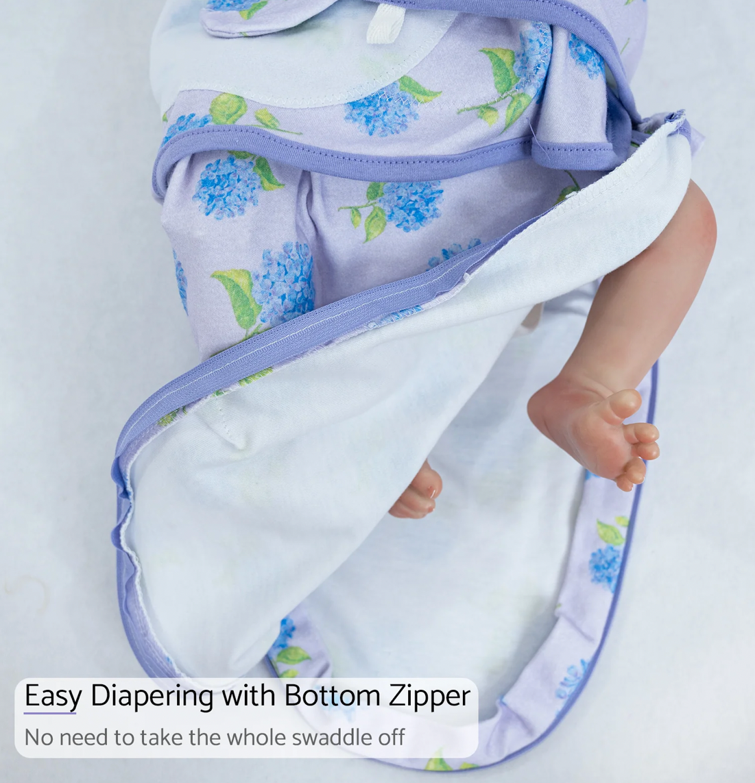 Hydrangea Baby Sleep Swaddle | 3/6 Months