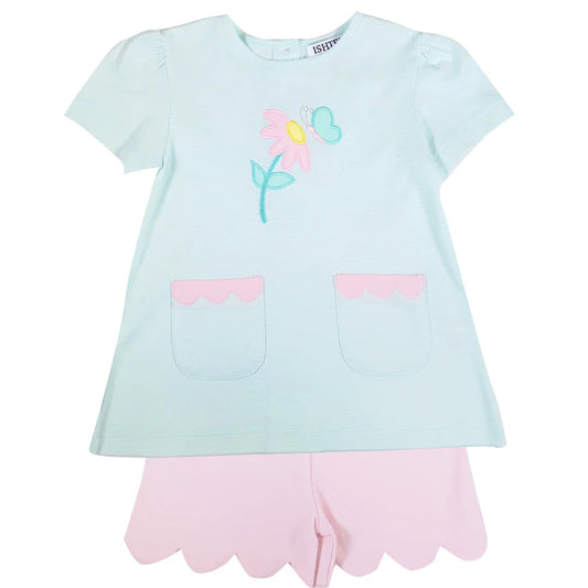 Butterfly Girl’s Short Set