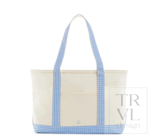 Medium Tote Blue Gingham