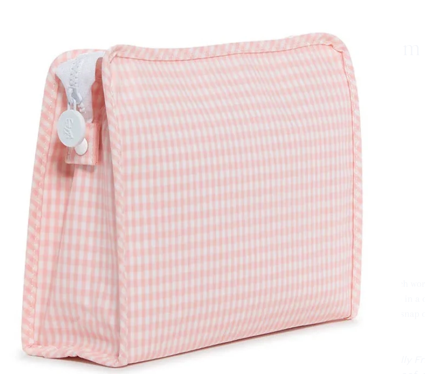 ROADIE MEDIUM Zip Pouch - Gingham Taffy