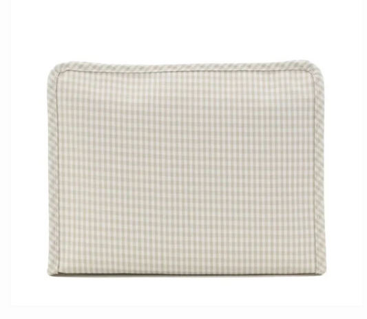 ROADIE SMALL Zip Pouch - Gingham Pearl Grey