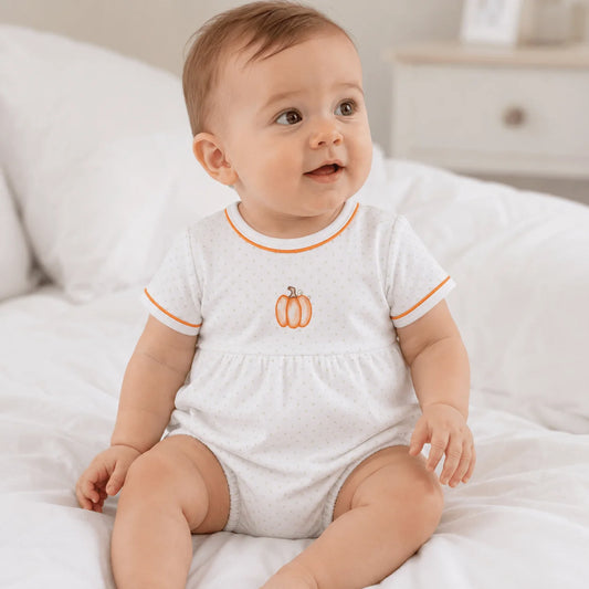 Baby Pumpkin Short Sleeve Bubble