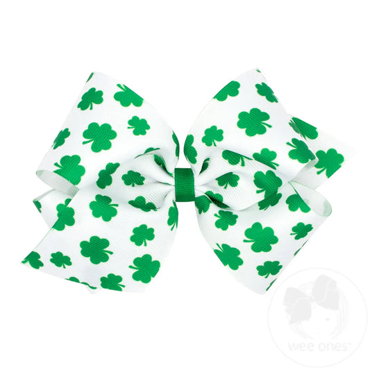King Four Leaf Clover Bow