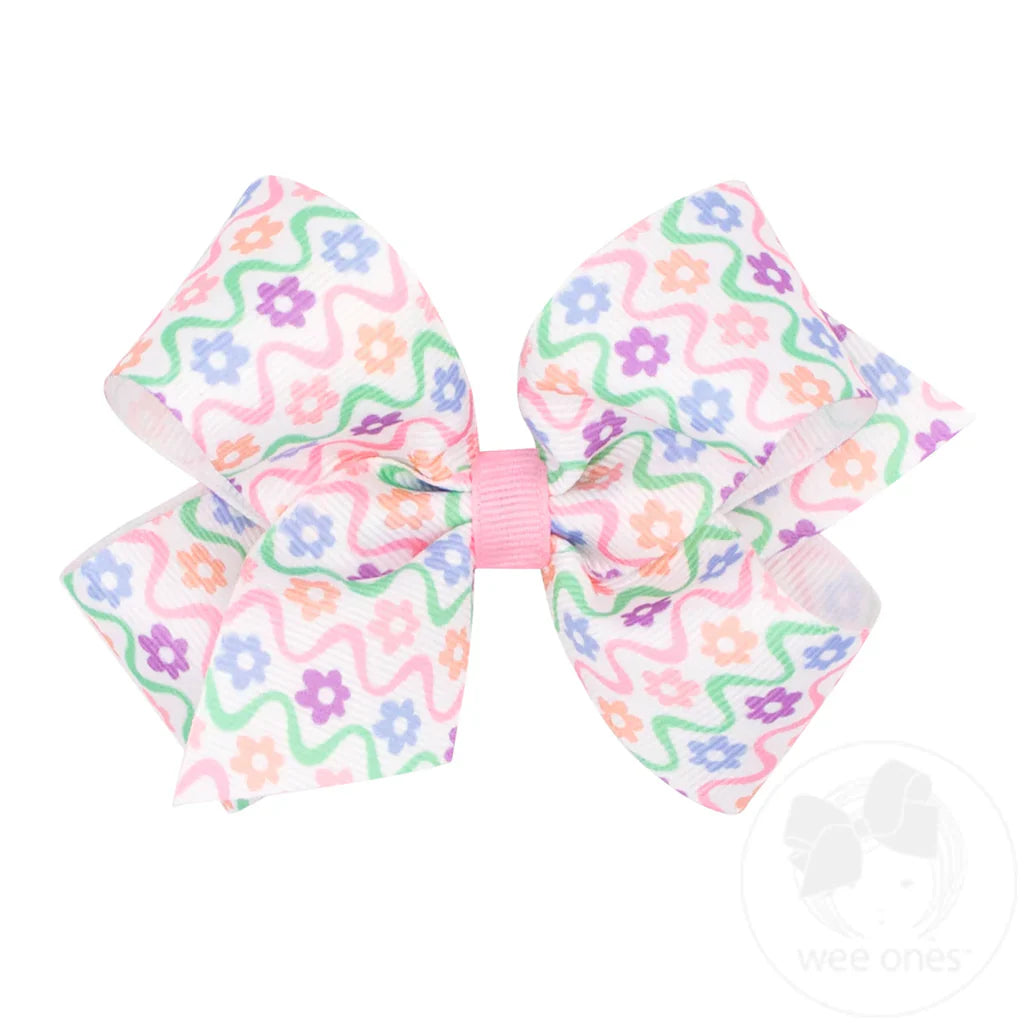 Medium Pastel Flower Bow